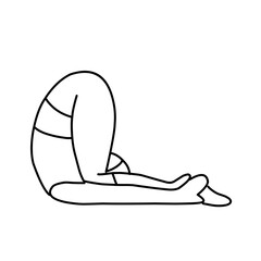 Line Woman of yoga poses