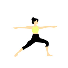 Yoga Positions Pose Flat Design