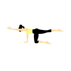 Yoga Positions Pose Flat Design