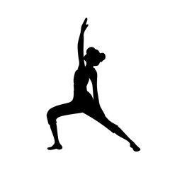 Yoga pose silhouette vector