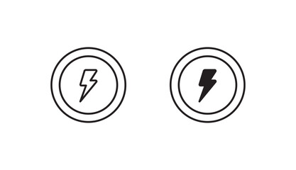 High Voltage icon design with white background stock illustration