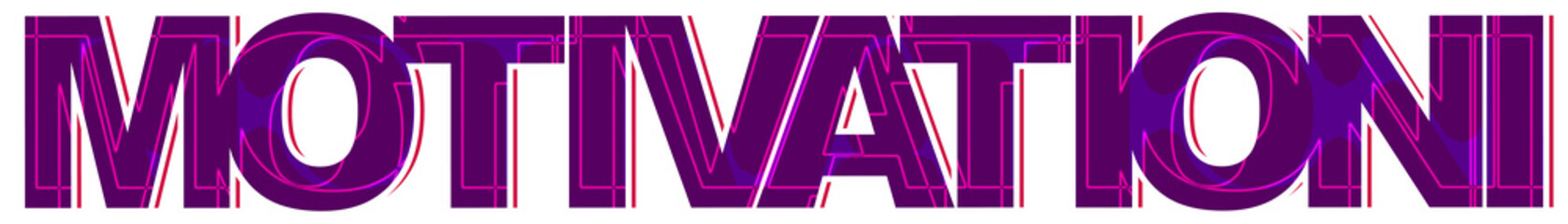 Motivation, creative text design, isolated on white background 