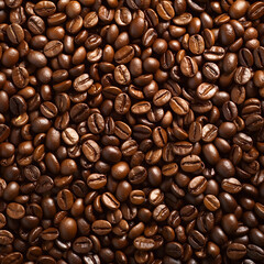 Obraz premium Aromatic Roasted Coffee Beans Textured Background