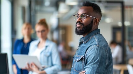 Confident Professional in Modern Office