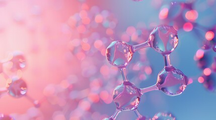 molecule model. Scientific research in molecular chemistry Science background
