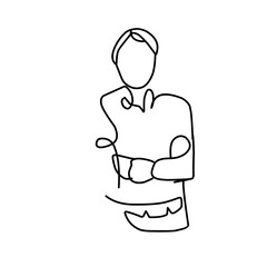 Continuous one line drawing Labor Day