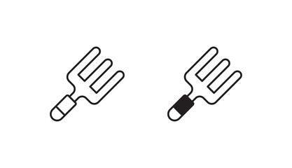 Fork icon design with white background stock illustration