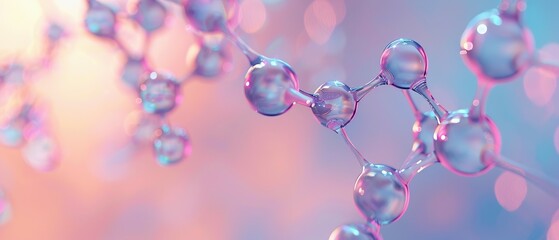 molecule model. Scientific research in molecular chemistry Science background