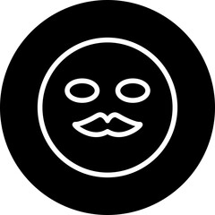 emoji Moustache Flat Icon Design