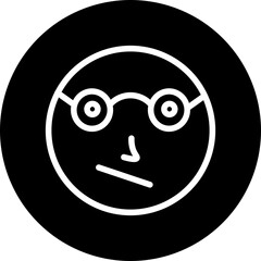 emoji glasses Flat Icon Design