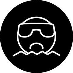 emoji swimming Flat Icon Design