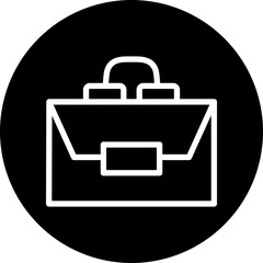 Shoulder bag Line White Circle Black Icon Design