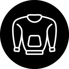 Pull Over Line White Circle Black Icon Design
