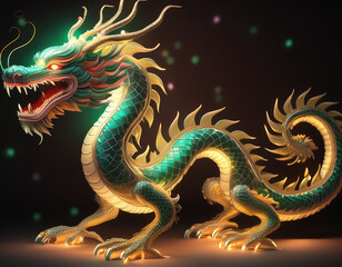 3d Rendering von einem chinesischen Drachen - Jahr des Drachen 