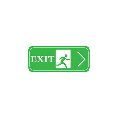Exit sign with man run,exit,man,outside [illustration]