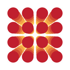 Circle arrangement pattern with emerging perspective. decoration, wallpaper, background and backdrop. clothing design etc.