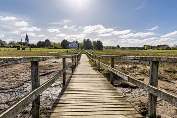 Wooden path to the viewing platform