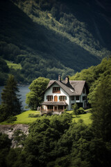 Fototapeta na wymiar House in the mountains.
