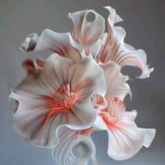 lily isolated on white background AI generated 