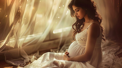 close up of a pretty young pregnant woman, beautiful young pregnant woman, pretty girl