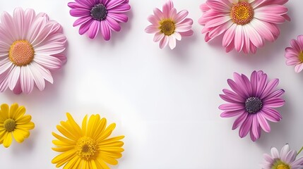 pink and white daisy flowers