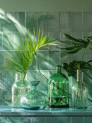 Organic meets geometric in clear glass, a 90s retro vibe with exotic elegance