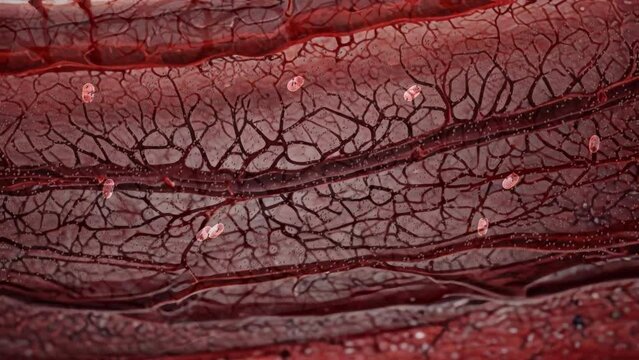  The bacterium spreads through the bloodstream via the blood vessels.