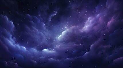 Obraz premium Night sky with stars and nebula, computer generated abstract background.