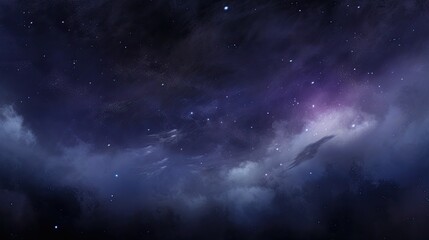 Fototapeta premium Night sky with stars and nebula.