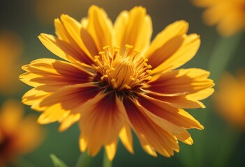 Obraz premium Coreopsis flower closeup Realistic Light understand sun light significantly summer season flower concept