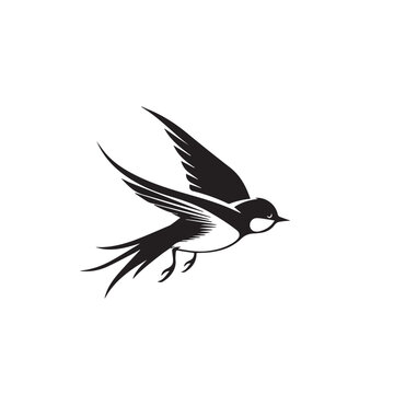 recommend clip art: Swallow in cartoon, doodle style. Image for t-shirt, web, mobile apps and ui. Isolated 2d vector illustration in logo, icon, sketch style, Eps 10. AI Generative