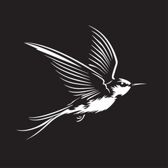Obraz premium Swallow in cartoon, doodle style. Image for t-shirt, web, mobile apps and ui. Isolated 2d vector illustration in logo, icon, sketch style, Eps 10. AI Generative