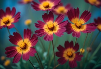 Fototapeta premium Coreopsis flower closeup Realistic Light understand sun light significantly summer season flower concept