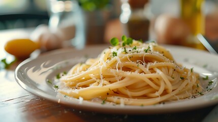 Mouth-Watering Realistic Plate of Pasta - Gourmet Italian Cuisine Food Photography in Stunning HD 8K Resolution