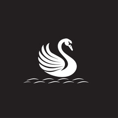 Fototapeta premium Swan in cartoon, doodle style. Image for t-shirt, web, mobile apps and ui. Isolated 2d vector illustration in logo, icon, sketch style, Eps 10. AI Generative