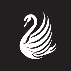 Obraz premium Swan in cartoon, doodle style. Image for t-shirt, web, mobile apps and ui. Isolated 2d vector illustration in logo, icon, sketch style, Eps 10. AI Generative