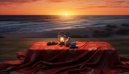 Twilight Tranquility A Beachside Table Retreat