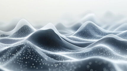 Obraz premium A wave of white with a lot of lines and dots