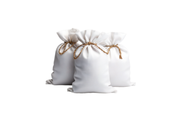 Cotton Bags isolated on transparent background.
