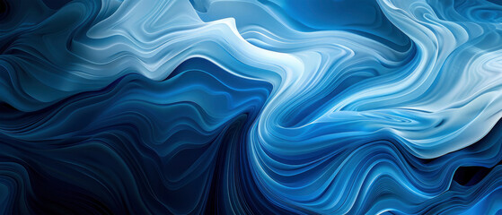 Abstract texture with blue waves and curves of silc or fabric, for web design