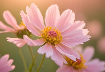 Obraz premium Coreopsis flower closeup Realistic Light understand sun light significantly summer season flower concept