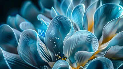 Close-Up Abstract Blue Flower