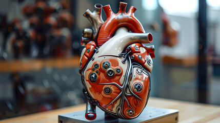 Futuristic Artificial Heart on Display
