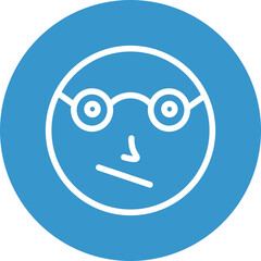 Obraz premium emoji glasses Flat Icon Design