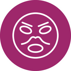 emoji angry man Flat Icon Design