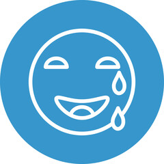 emoji weeping Flat Icon Design