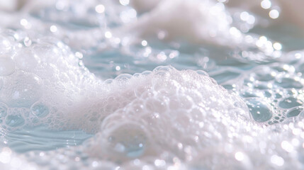 Detailed view of air bubbles rising to the surface in a pool of water