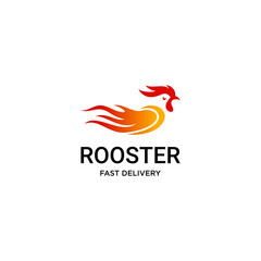 chicken rooster logo design template