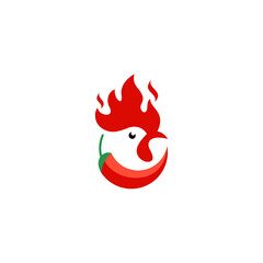 chicken rooster logo design template