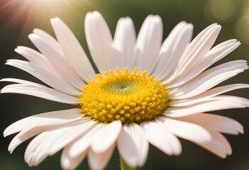 Fototapeta premium Daisies flower closeup Realistic Light understand sun light significantly summer season flower concept